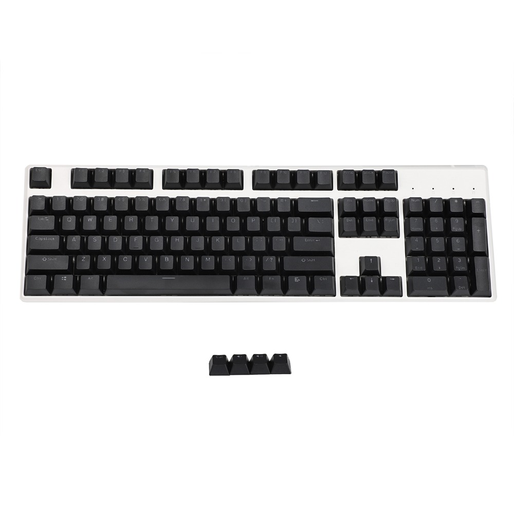 Black White Cherry Profile PBT Double Shot 104 108 Top Print Shine Through Translucent Backlit keycap For MX Mechanical Keyboard