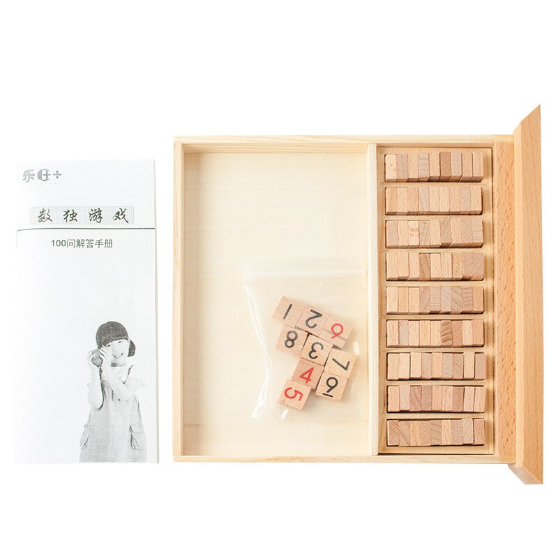 Jeu d&#39;échecs en bois Sudoku pour enfants, plateau de jeu pour adulte, pensée logique, défi d&#39;intelligence de bureau, jouets éducatifs pour enfants