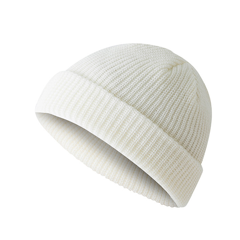 Gorro de pescador enrolladas de Color liso para hombre y mujer SAL99: white