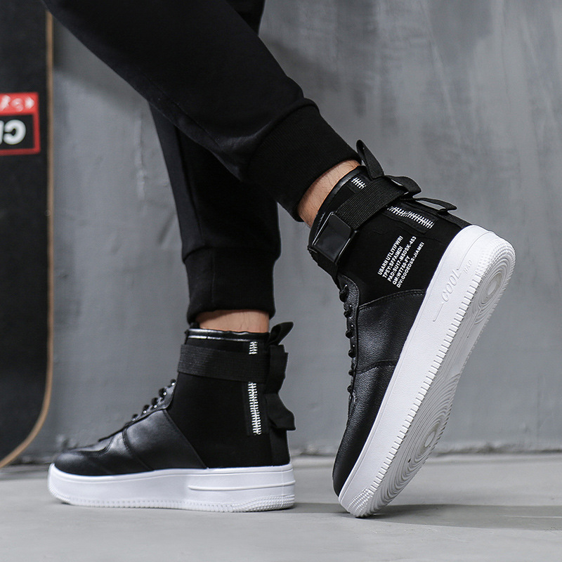 Högtoppade herrsneakers skateboardskor sportskor män fritidssneakers hip hop skor street sneakers chaussure homme