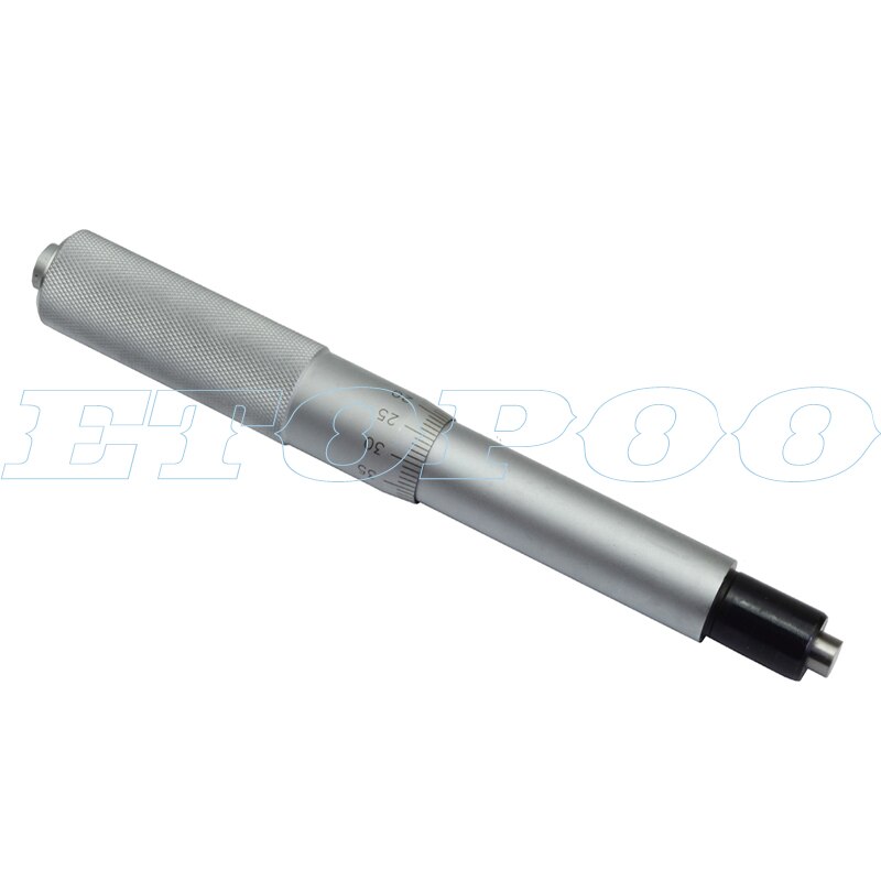 Outil de mesure à aiguille ronde plate, gamme argent 0-13mm 0-25mm 0-50mm 0.01mm, bouton de réglage moleté, mesure de la tête micromètre: 0-50mm flat