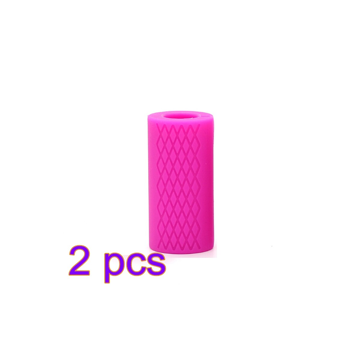 1 Paar Halter Dikke Bar Handgrepen Pull Up Gewichtheffen Ondersteuning Barbell Grip Siliconen Anti-Slip Bescherm Pad Voor Fitness training: 2pcs Rosy