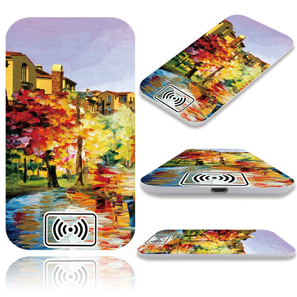 Wireless Charger Qi Charge Pad for Huawei Honor 30 Pro / V30 Pro / Mate 20 / 20 Pro / 30 / 30 Pro / P30 Pro Fast Charge: 3.autumn paint