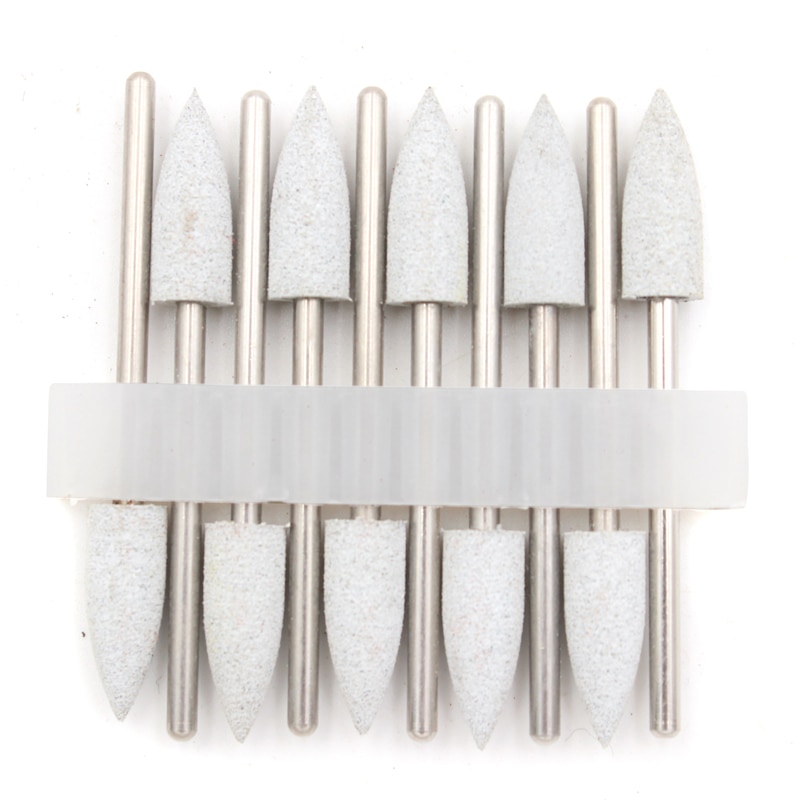 10pc pro søm borespids dyse cutter søm gummi silikone polermaskine slibehoved søm elektrisk manicure boremaskine tilbehør