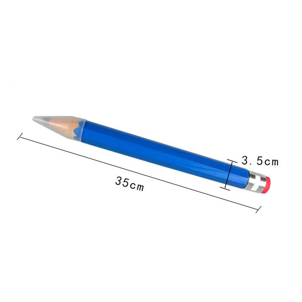 1 Pcs Wooden Pencil 35cm Large Wooden Graphite Lead Pencil Color Thick Pencil Props For Children