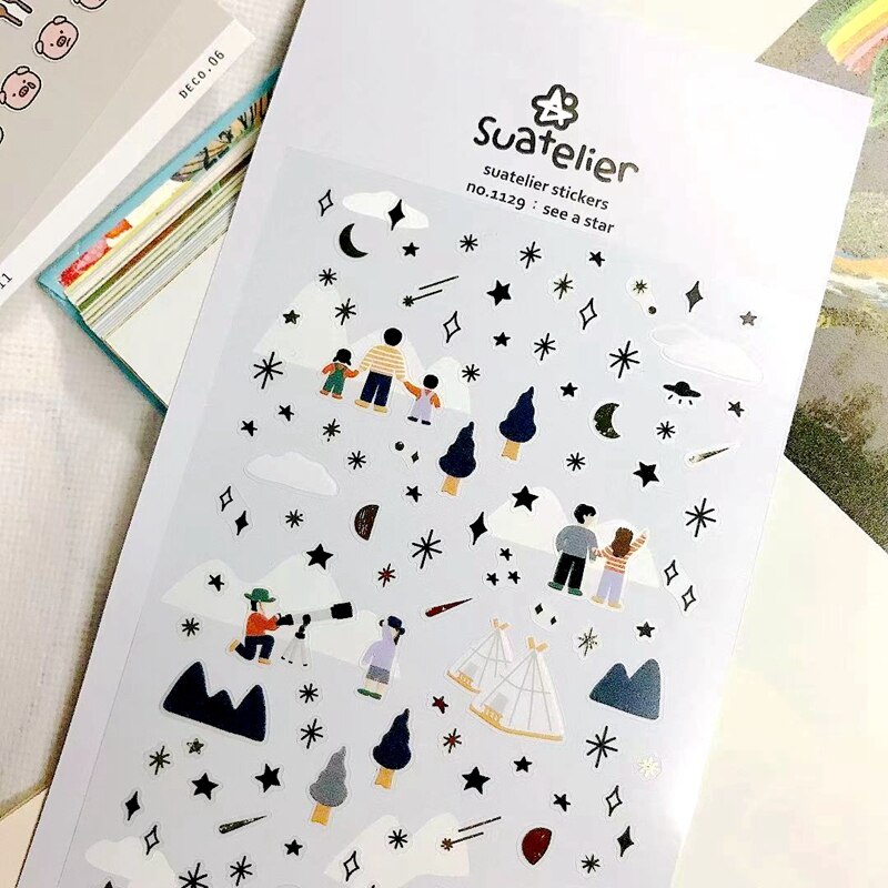 Suatelier Korea Scrapbooking Stickers Zien Een Ster Diy Craft Supplies