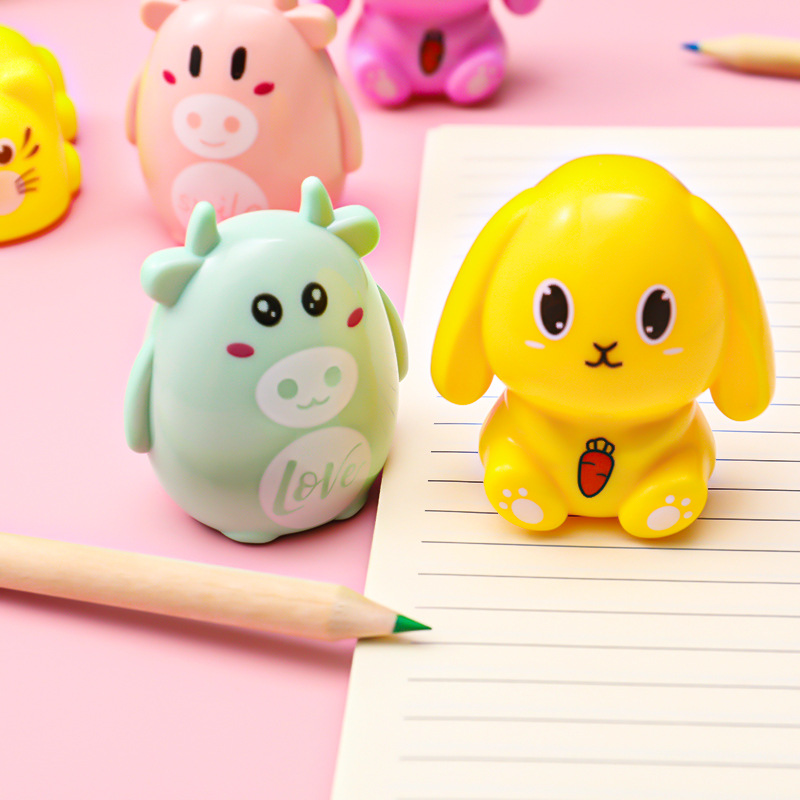 1pc Cartoon Animal Series Pencil Sharpener Mini Cute Sharpener for Kids Children Students Supplies Stationery