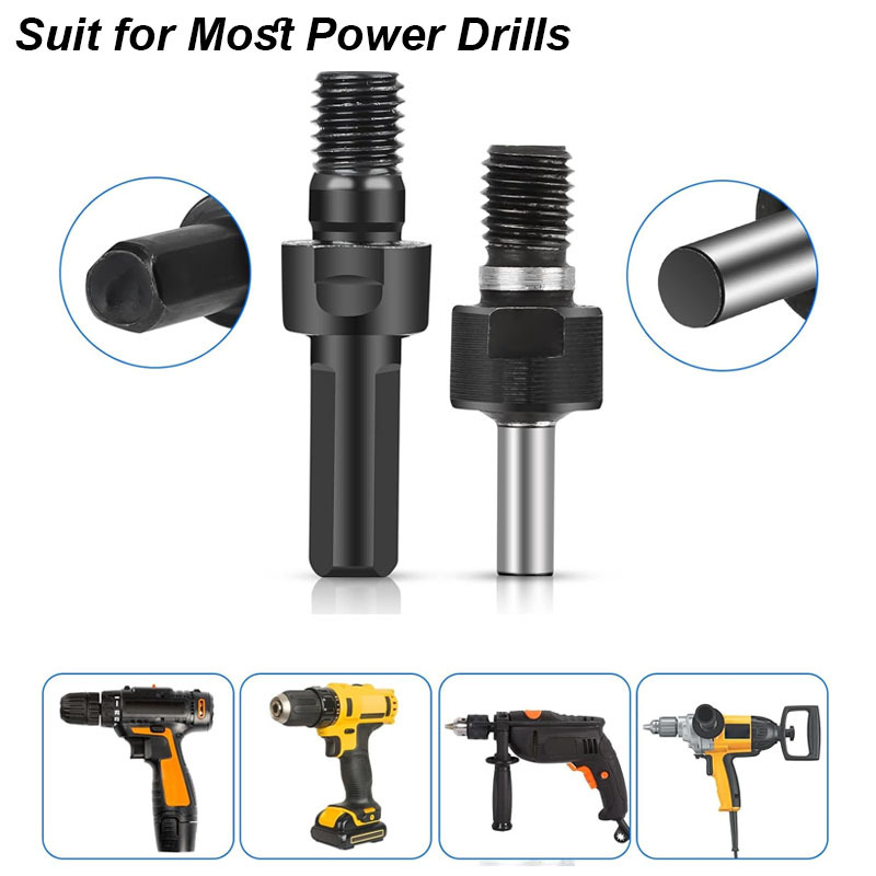 Angle Grinder Adapter For Electric Power Drill Converter Attachment Flange Nut Parts Set Connect Rod Disc Wheel Arbor Mandrel