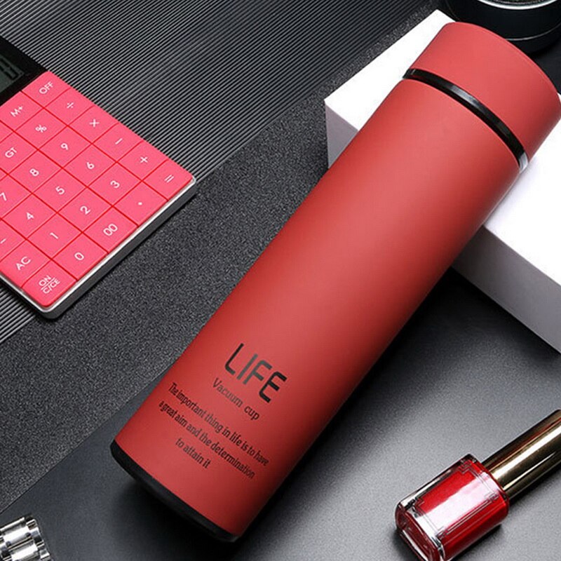 500ML Thermos Tea Vacuum Flask With Filter Stainless Steel 304 Thermal Cup Coffee Mug Water Bottle Office Business Thermo