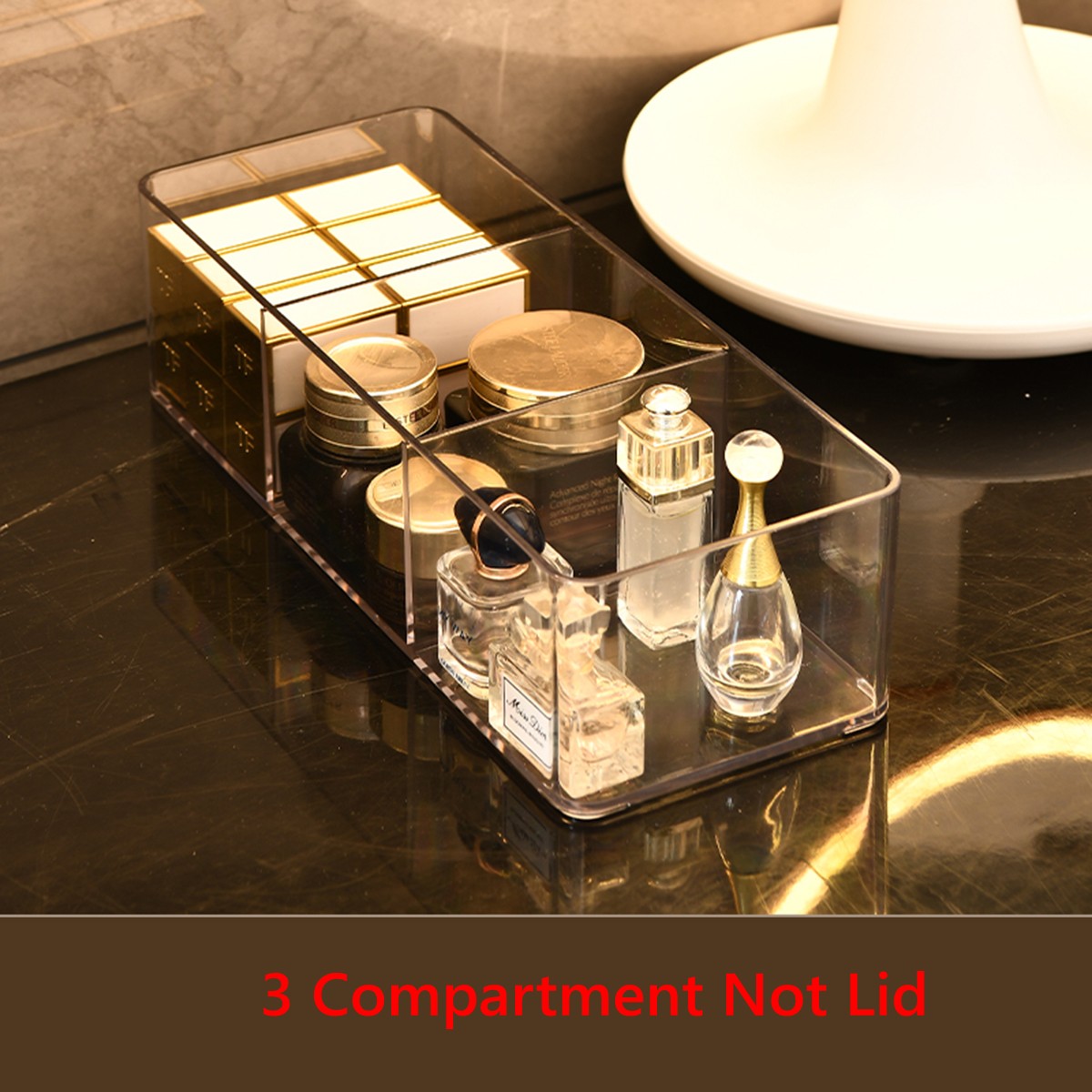 Clear Acrylic Makeup Layered Storage Box Dressing Table Cosmetic Lipstick Organizer Boxes Desktop Drawer Divider Storage: MULTI