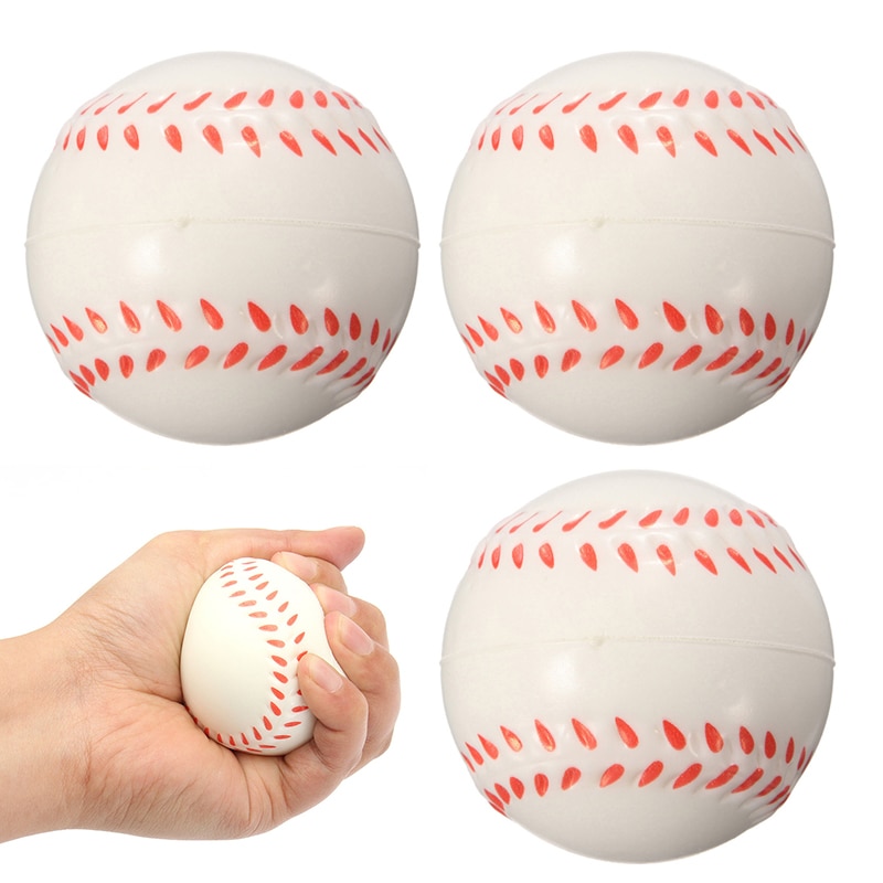 PU Schuim Fitness Hand Pols Bal Oefening Stress Squeeze Baseball Body Building Ontspanning Zachte Spons Ballen