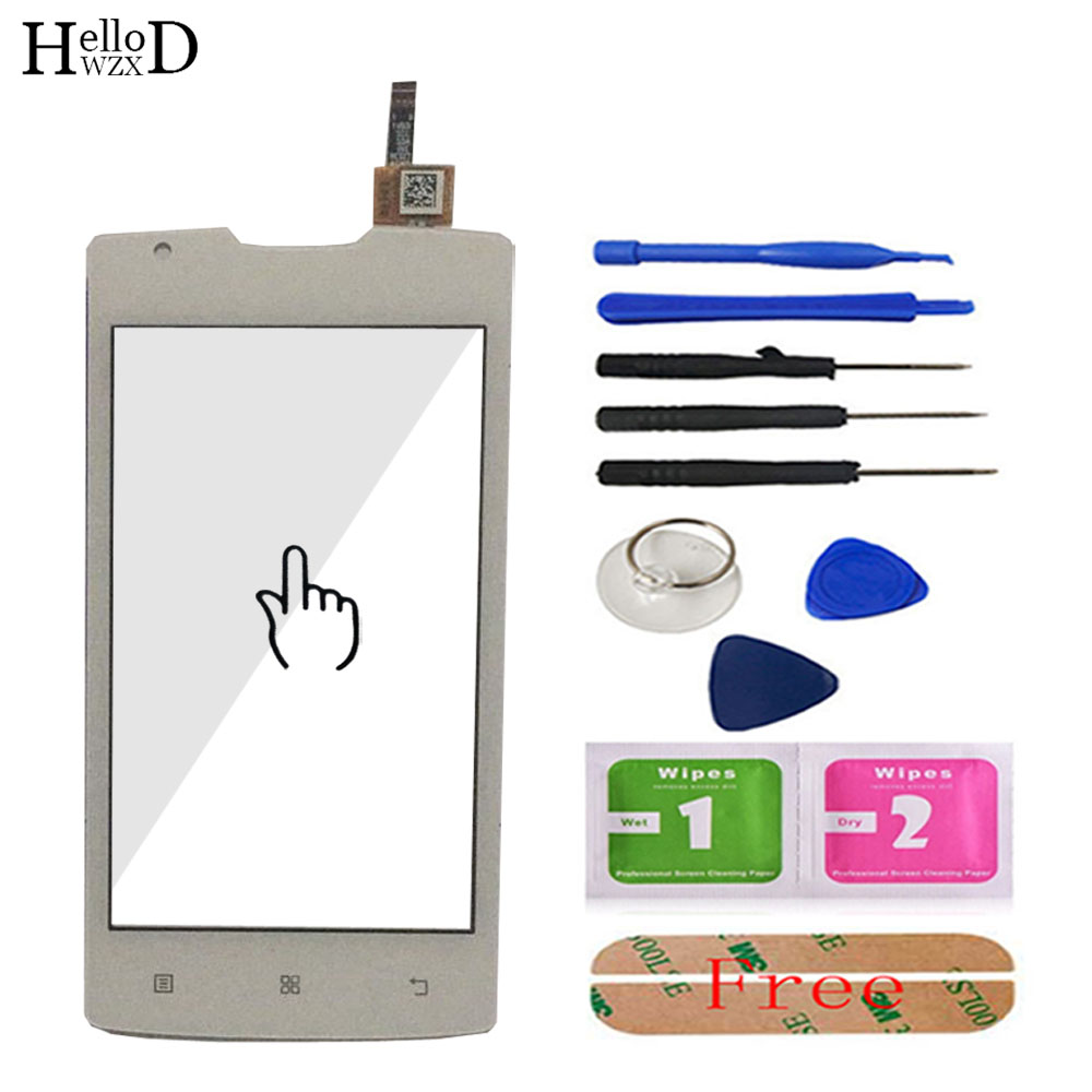 Mobile TouchScree For Lenovo A1000 Touch Screen Glass Digitizer (no LCD) Front Outer Glass Lens Sensor + Adhesive