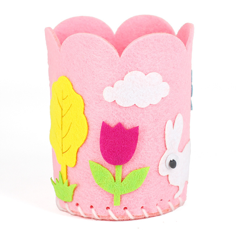 Cartoon Non-woven Pen Holder Kindergarten Handmade DIY Craft Toys Set Children&#39;s Three-dimensional Kids Arts For child: 1