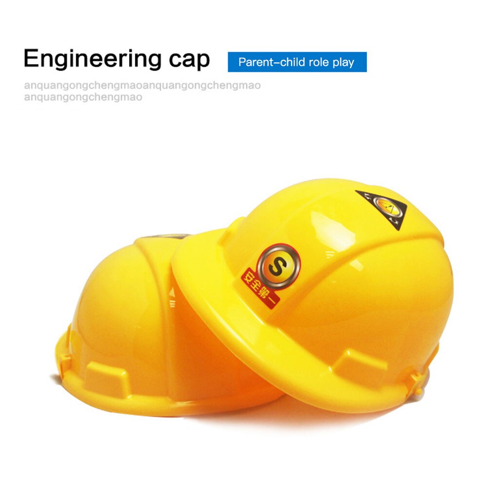 Symulacja dla dzieci kask udawaj rola gry dla bezpieczeństwa w budownictwie kreatywny