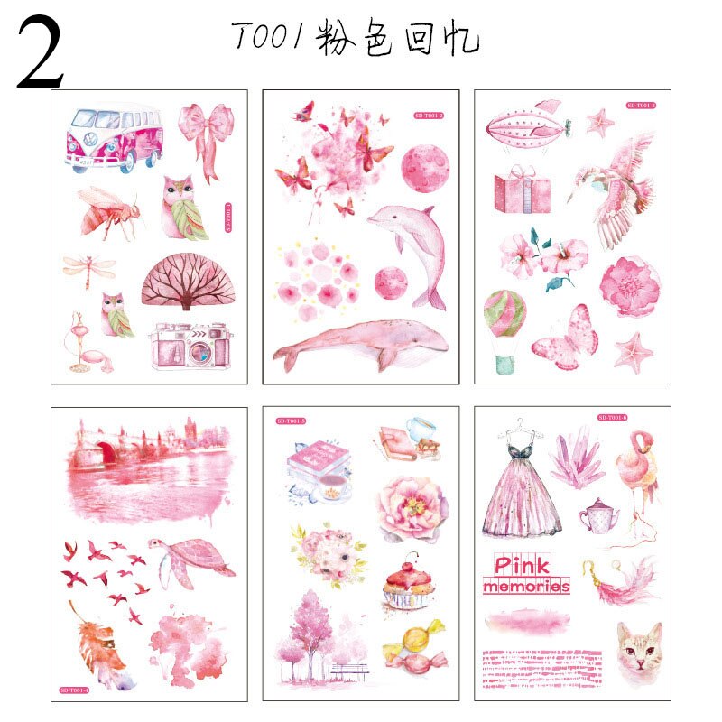 6 Sheets Kawaii Whale Stationery Sticker Cute Fruit Sticker Decorative Adhesive Sticker For DIY Diary Scrapbooking Albums: 2