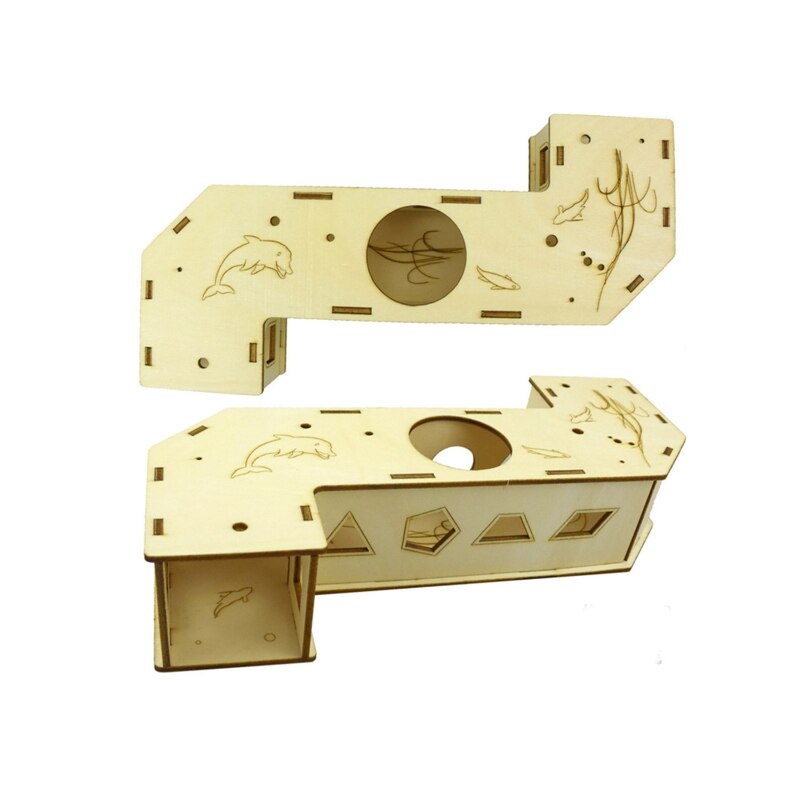 Hamster Maze Tunnel Toy House Hideout Wooden Habitat Decor Sport Runways