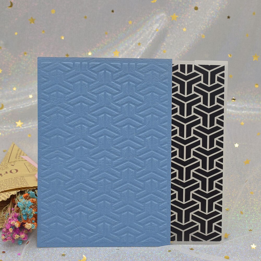 Geometry Pattern 3D Embossing Folders for DIY Scrapbooking Paper Card Making Craft Plastic Embossing Template Stencil