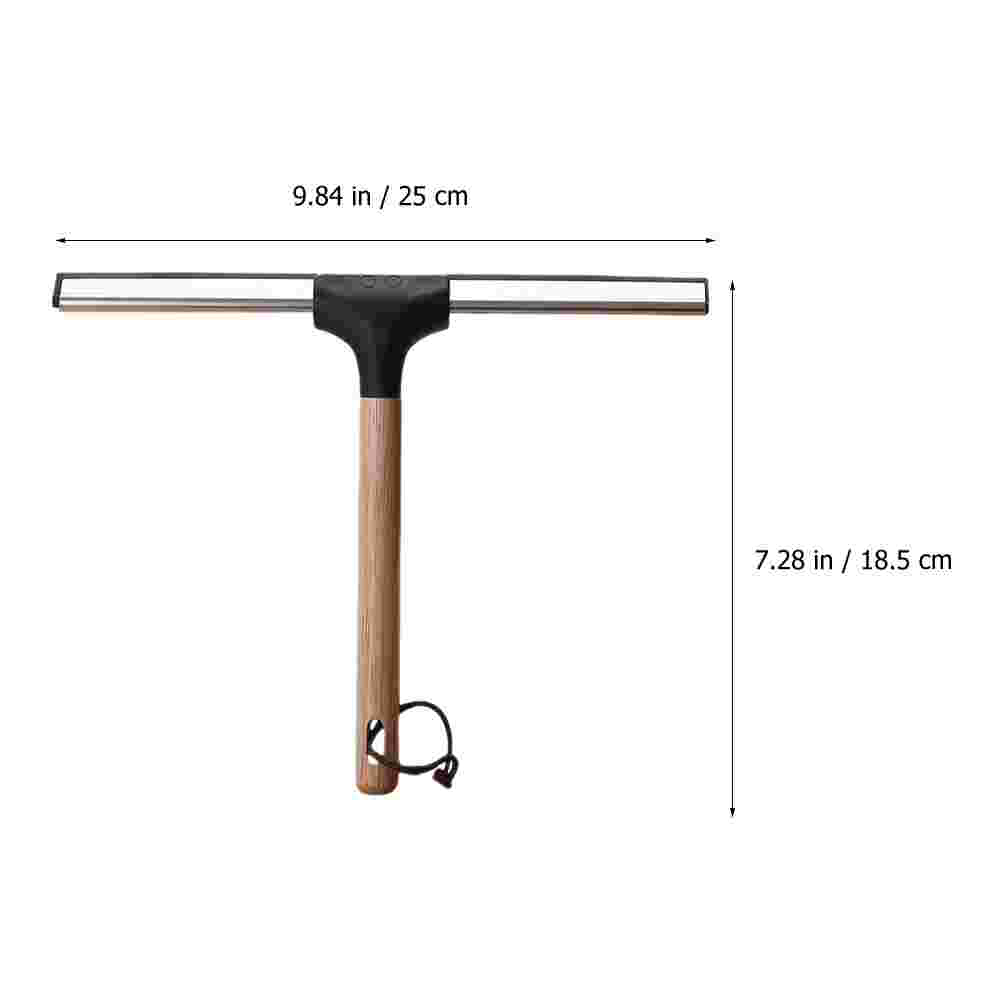 Glaswischer mit Holzgriff, Spiegel, Duschabzieher, Rakel für Duschen, Wandreiniger, Tür, Fenster