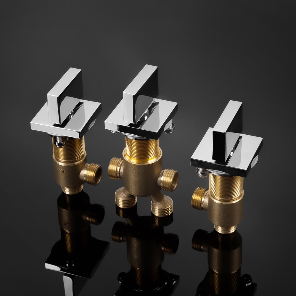 Brass Bathtub Waterfall Tap Diverter 2 Way Switch Control Valve For Shower Mixer Faucet Shower Bath Cascade Waterfall Bathroom