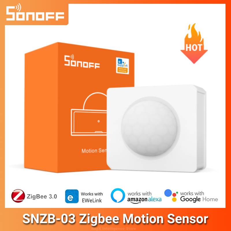 Sonoff snzb- -03 zigbee-bewegungsmelder für smart home mit echtzeitüberwachung und alarmauslösung, kompatibel mit zbbridge, der ewelink-app, alexa und google home