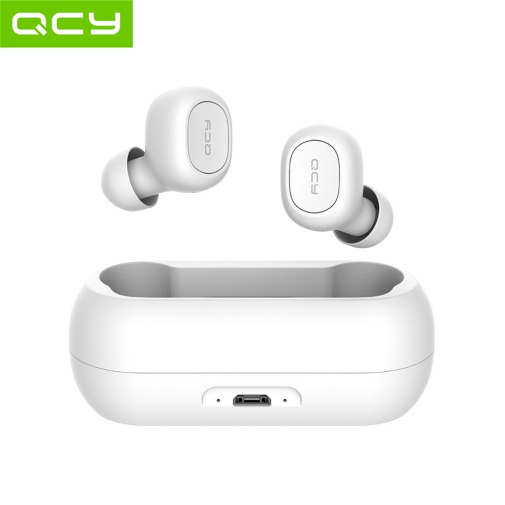 Qcy-t1c Tws-Bluetooth Headset Mini 3d Stereo Quick Pairing Noise Reduction Wireless Headset Earphones Wireless Earbuds With Box: White