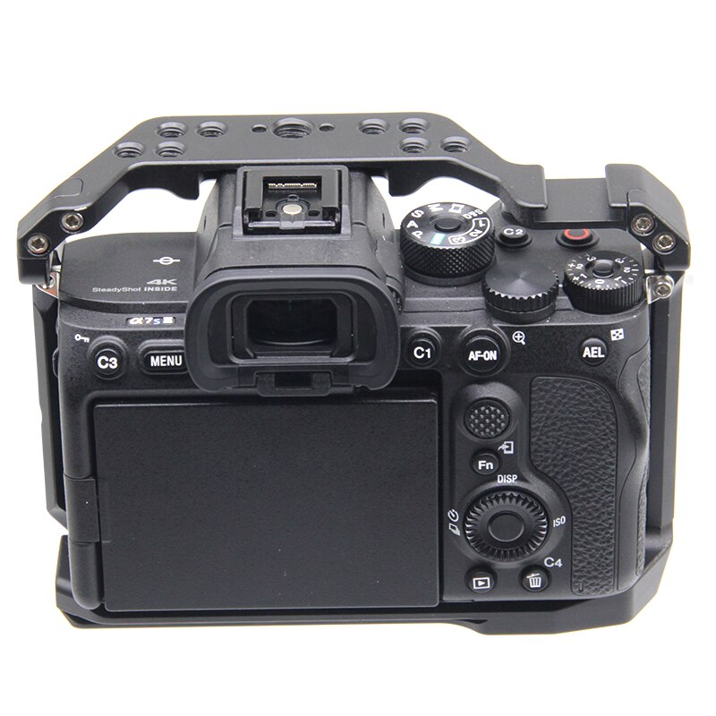 Camera Kooi Full Body Beschermhoes Met Koud Shoe Mount 1/4in Schroef Gaten Voor Sony A7S3 Konijn Kooi camera Accessoire