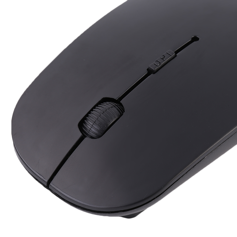 thumbnail image 2 of 2.4GHz Wireless Optical Mouse – Black, Slim, 4 Buttons, USB Receiver For PC/Laptop 2 of 5