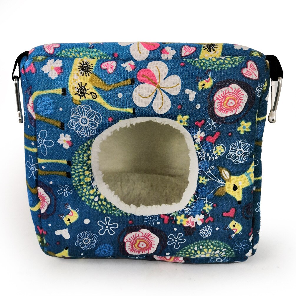 Cube Small Pet Cage Warm Winter Hamster Mini Animal Cage Hanging Bird Nest Bed House Hammock For Rodent/Guinea Pig/Rat/Hedgehog: Type 1 / 23x23x23cm