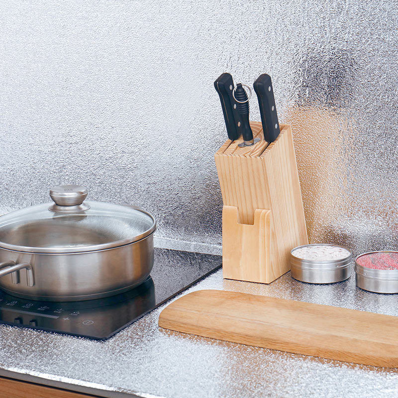 Zelfklevende Waterdichte Olie-Proof Aluminiumfolie Keukenkast Muursticker