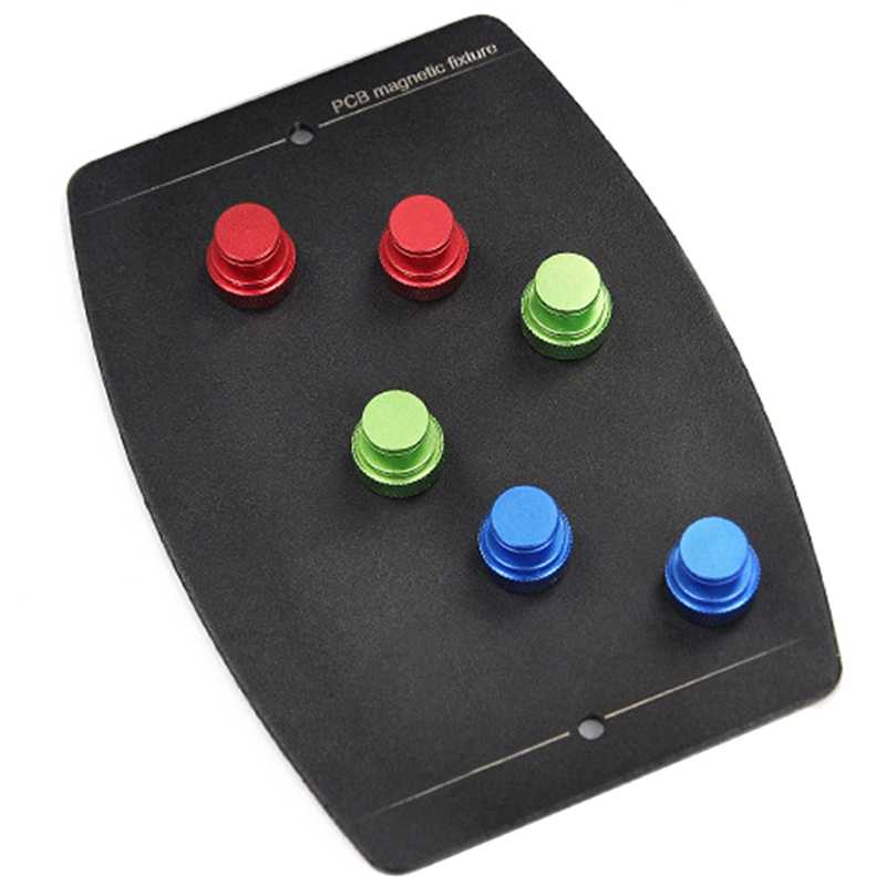Universele printplaathouder met 6 magnetische pinnen, soldeerplatform voor printplaten, klemgroef voor magnetische printplaat