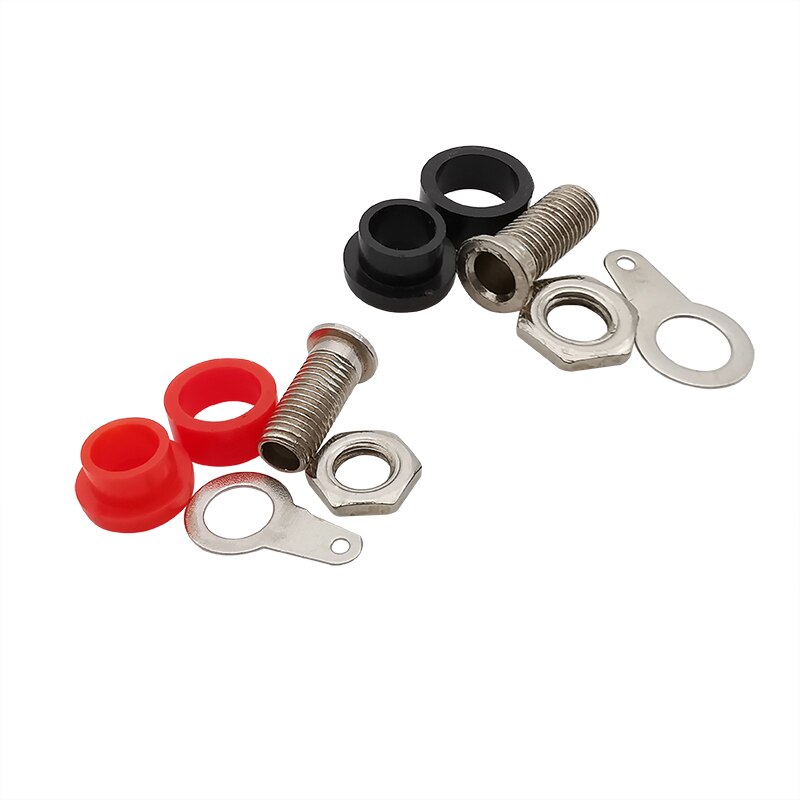 10/5/2Pair 4mm Banana Plug Screw Audio Speaker Adapter 4mm Banana Socket Jack Panel Terminal Connector Kits DIY Parts Red Black