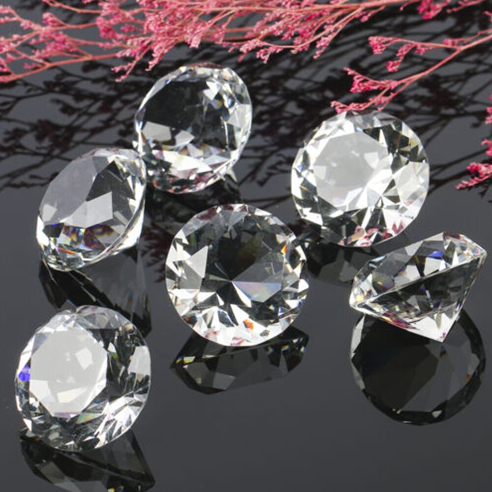 10 pçs crystal clear diamond paperweight mesa peça central para casamento festa de aniversário nupcial despedida de solteira aniversário decoração