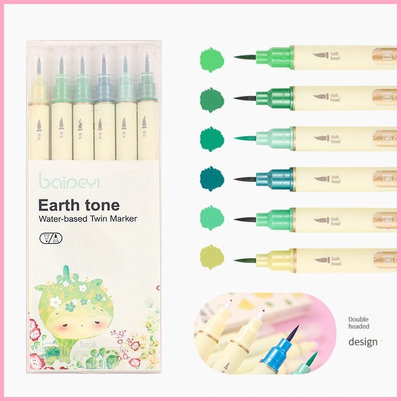 30 Farben Dual Spitze Marker Stifte, Flosse eliner und Aquarell Pinsel Stifte für Kunst skizzieren Kalligraphie oder Zeitschriften Zeichnung Färbung: verrotten