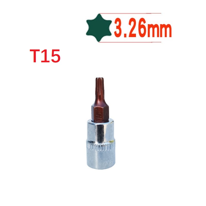 1pc Torx-schraubendreher bisschen 1/4 Zoll Stock Buchse Ratsche Steckschlüssel Adapter Hand Werkzeuge T8 T10 T15 T20 T25 T27 t30 T40: Lila