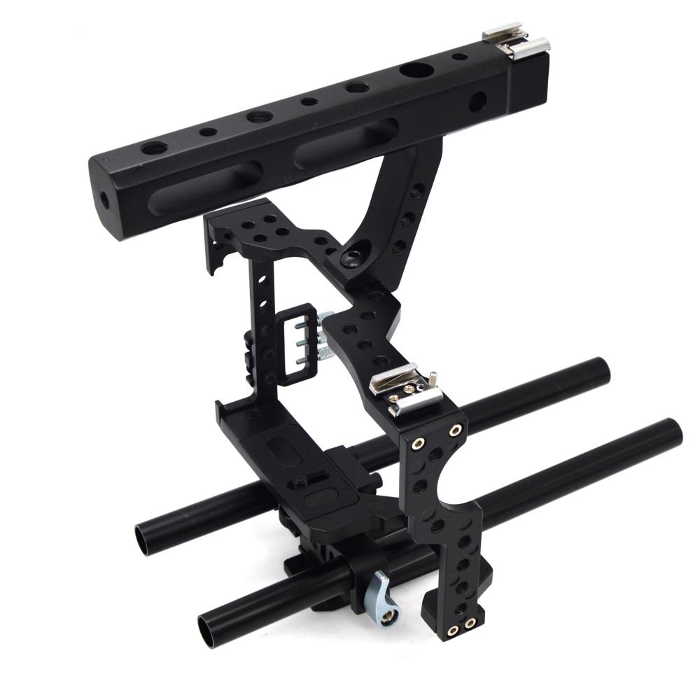 For Veledge VD-07 Rod Rig DSLR Camera Video Cage Kit Stabilizer for Sony Gh4 A7S A7 A7R A7Rii A7Sii Camera Accessories