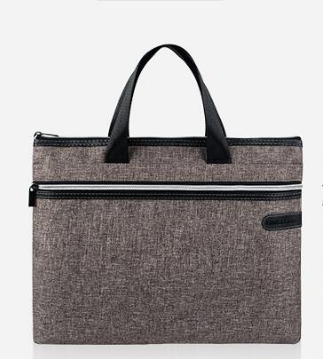 Oxford stoff dokumentveske stor kapasitet tote bag mannlig forretningsinformasjon bok bag lerret dokumentmappe dokumentbag: Brun