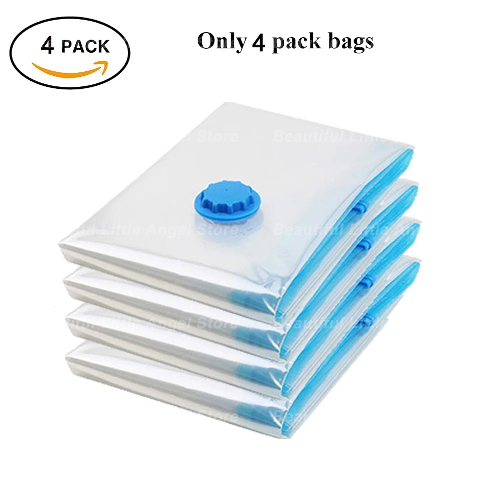 1/5Stck Vakuum Lagerung Taschen Vakuum Dichtung Beutel Platzsparende Taschen für Bettdecken Kleidung Kissen Bettwäsche Decke verpackung Lagerung