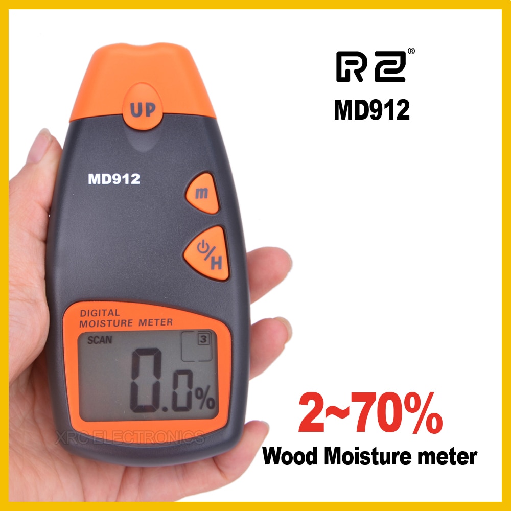 RZ Portable Wood Moisture Meter Hygrometer Timber Tree Density Digital Electrical Tester Measuring tool MD912