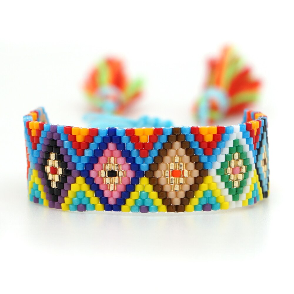 Evil Eye Rainbow MIYUKI Bracelets Women Boho Chic Jewelry Bileklik Friendship Pulseras Mujer Moda Handmade: Default Title