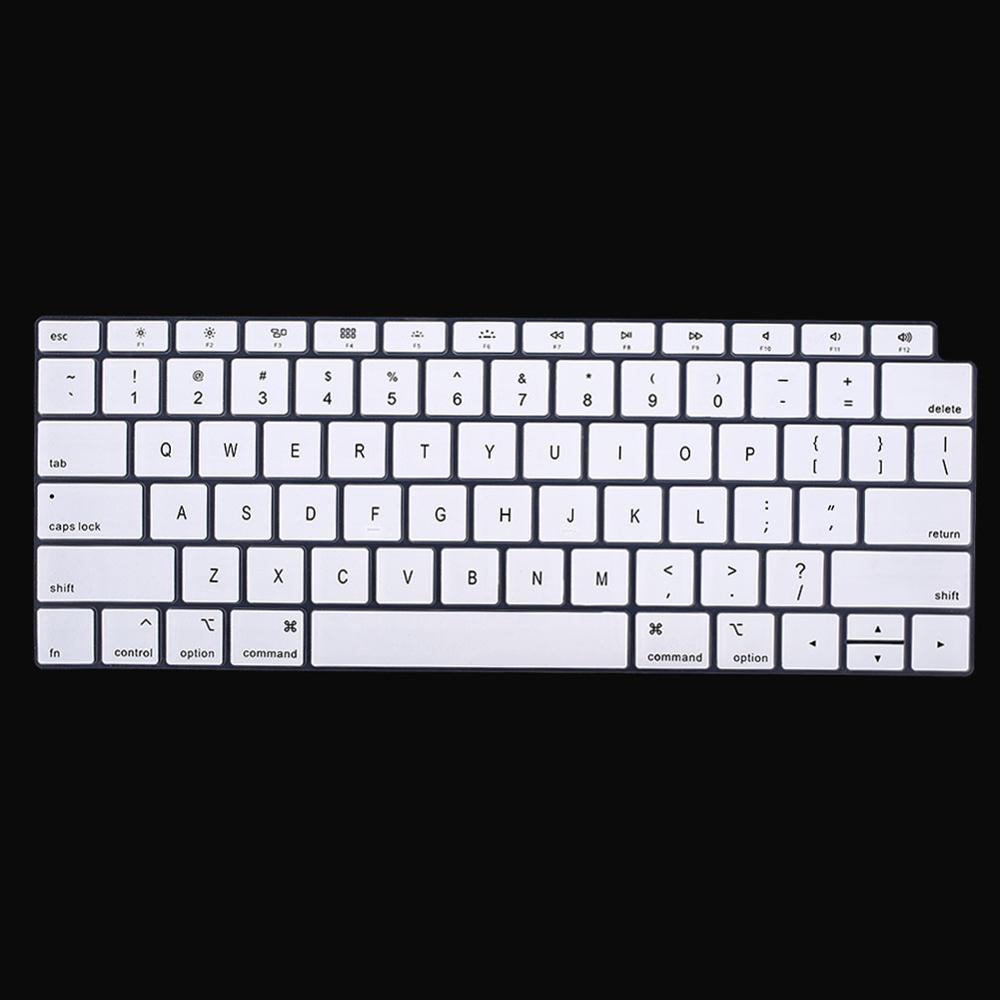 Silicone Keyboard Protector For Macbook Air 13 A1932 US Layout Keyboard Cover Waterproof Keyboard Film: White
