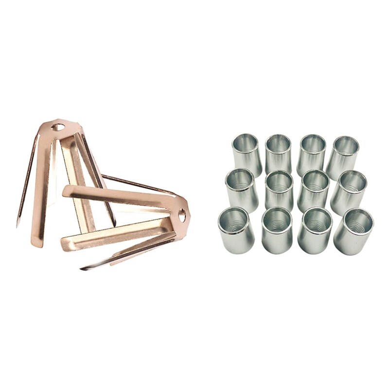 50PCS Golf Shaft Adapter Brass Shims Accessories with 12Pcs/Pack Golf Ferrules.355 Aluminum for Irons Shafts Golf Club