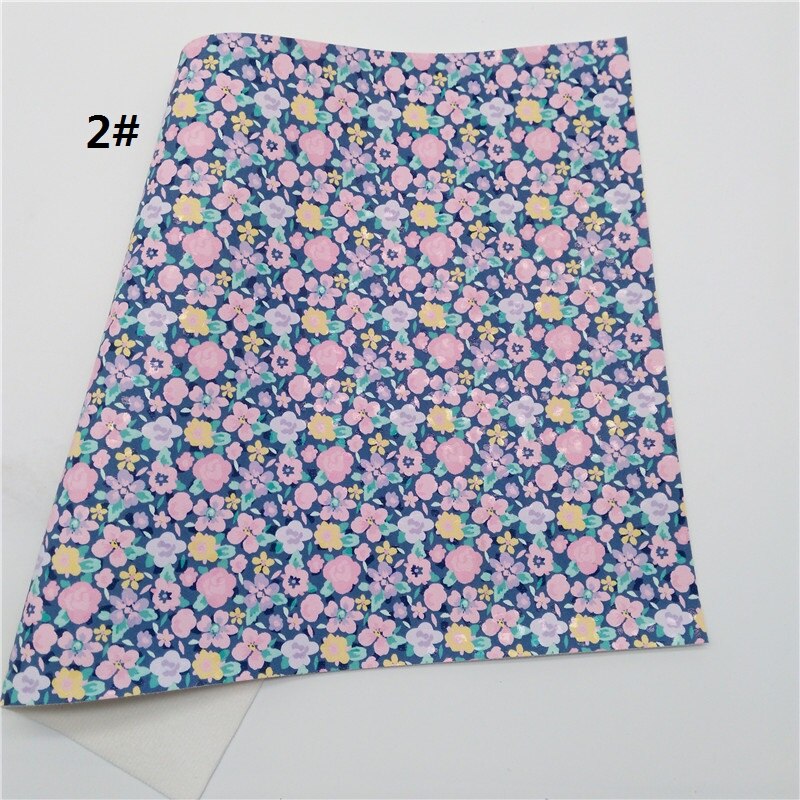 1PC 21X29CM Bloemen Faux Leer Stof, Synthetisch Leer Stof Lakens, PU Leer Voor Maken Bows LEOsyntheticoDIY T248: 2