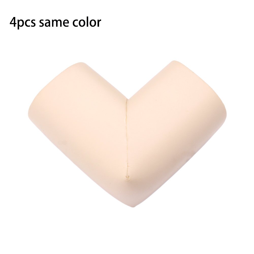 4 Uds protectores para las esquinas de las mesas Escritorio de seguridad para niños Borde de parachoques cubierta de cojín de esquina Protector suave bordes de los muebles protectores de esquina: beige