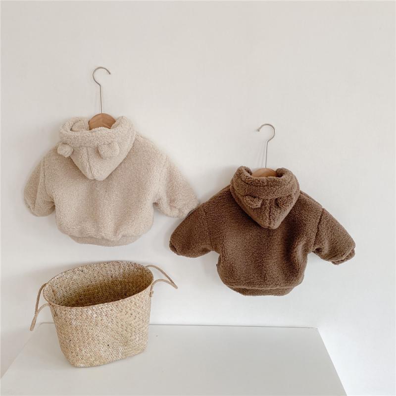 Vestiti imbottiti in cotone per bambini giacca invernale da ragazzo simpatico orso caldo più piumino con cappuccio in velluto abbigliamento per bambini per ragazze 1-6 anni