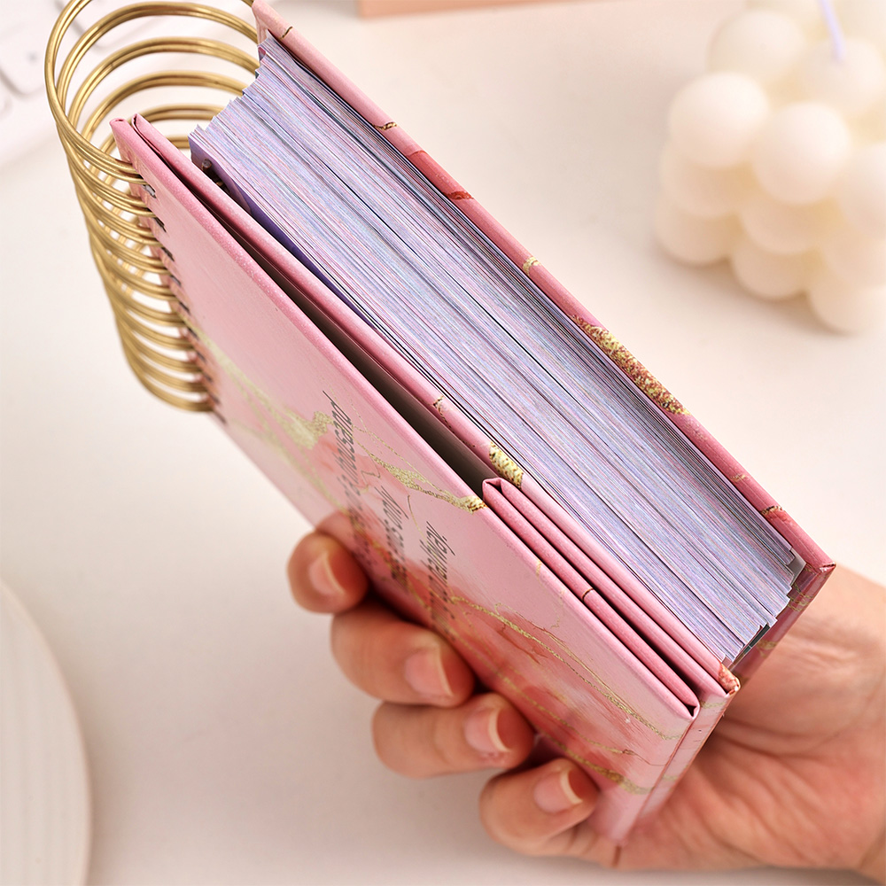 1 pc 365-dagen positieve bevestigingen bureaukalender staande flip-coil desktop kalender met inspirerende citaten kleur binnenpagina