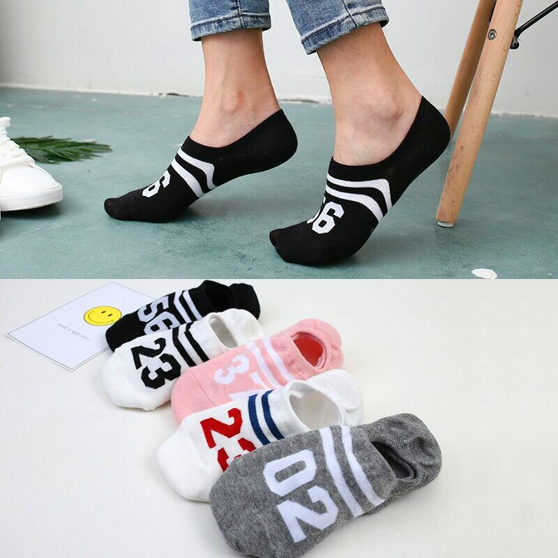 Calcetines náuticos de algodón para mujer, calcetín antideslizante, Invisible, liso, Color caramelo, Calcetines de corte bajo, informal, a rayas, transpirable, 5 pares