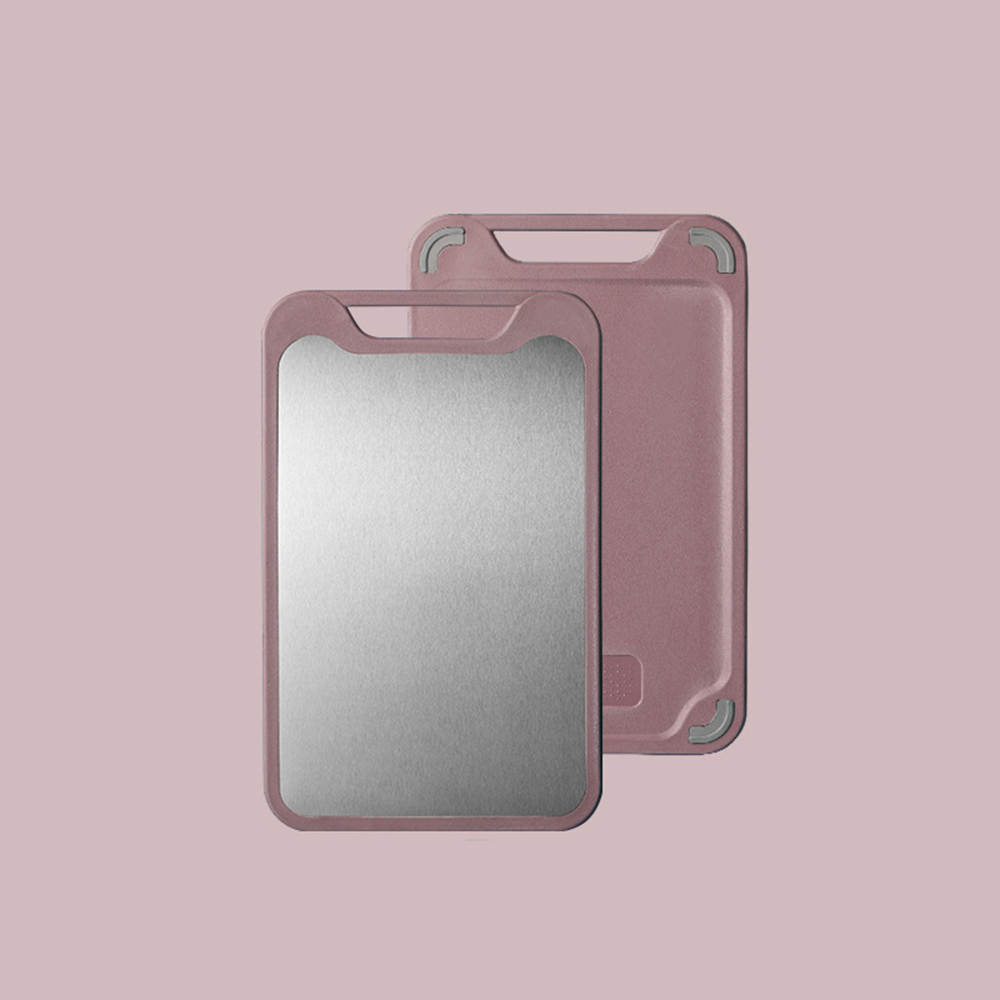 304 Austenitic Stainless Steel Meat Cutting Board Double-Sided Vegetable Chopping Board food Cutting Board Kitchen Supplies: Red / L 304