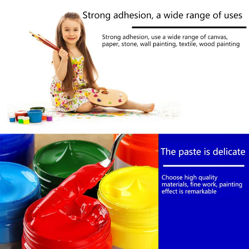 12 Colors 12ML Tube Acrylic Paint set Art Painting Drawing Tools For Kids DIY Water-resistant