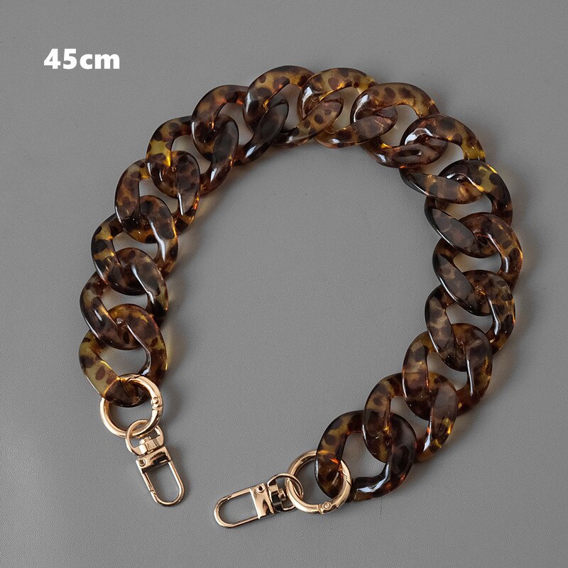 38-60cm kettingen van acrylhars voor tassen, handtassen, dames, gouden taskettingen voor plastic tassen, accessoires van acrylkunststof.: B2(45cm)