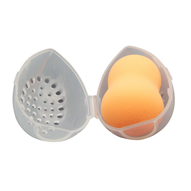 1PC Beauty Sponge Stand Storage Case Makeup Blender Puff Holder Empty Cosmetic Egg Shaped Rack Transparent Puffs Drying Box